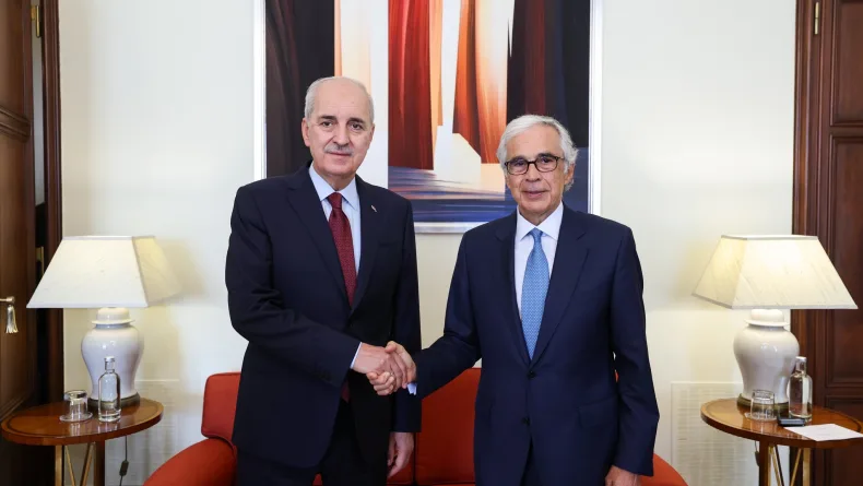 TBMM Başkanı Kurtulmuş, Portekiz'de mevkidaşı Aguiar-Branco ile görüştü