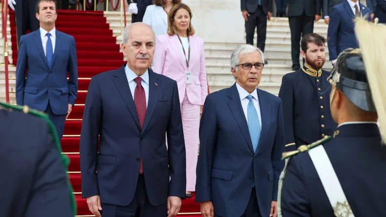 TBMM Başkanı Kurtulmuş, Portekiz'de resmi törenle karşılandı