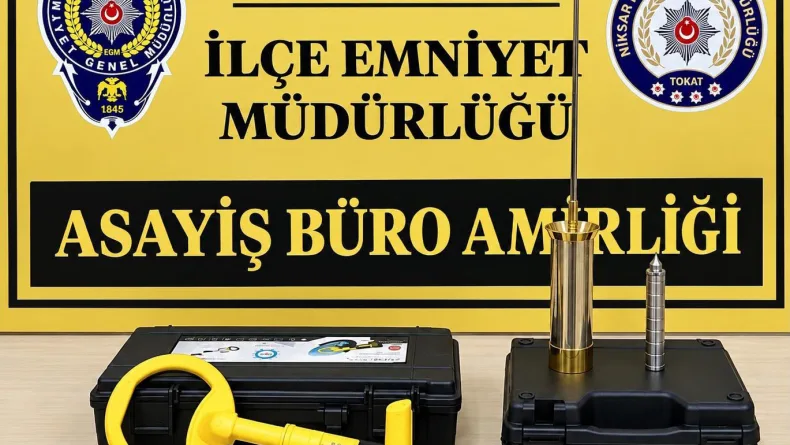 Tokat'ta kaçak define arayan 3 şüpheli yakalandı