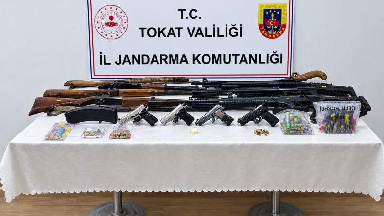 Tokat’ta silah ticareti ve kaçakçılığı operasyonu: 15 gözaltı