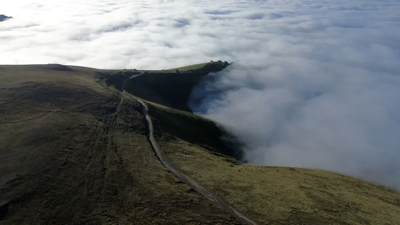 Trabzon’da sis bulutu dronla görüntülendi
