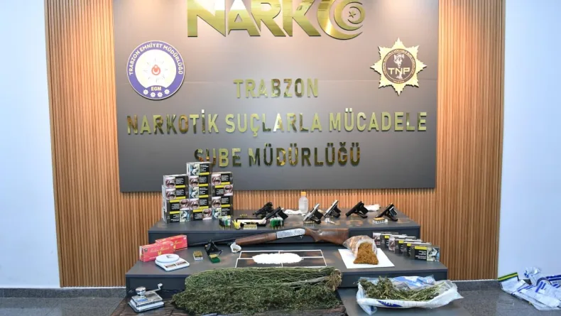 Trabzon’da uyuşturucu operasyonu; 45 gözaltı