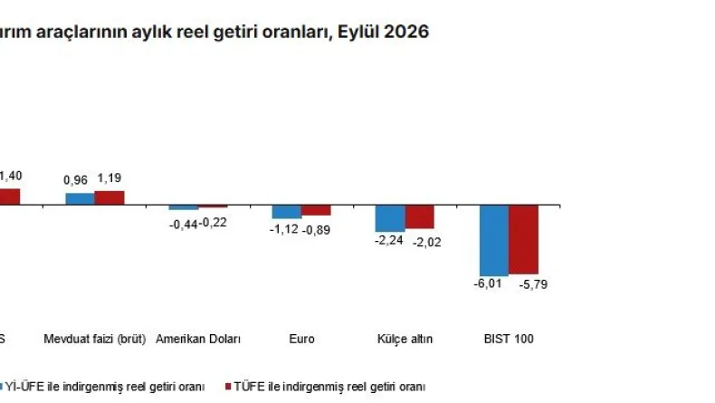 TÜİK: Eylül ayında en yüksek reel getiri DİBS'te oldu