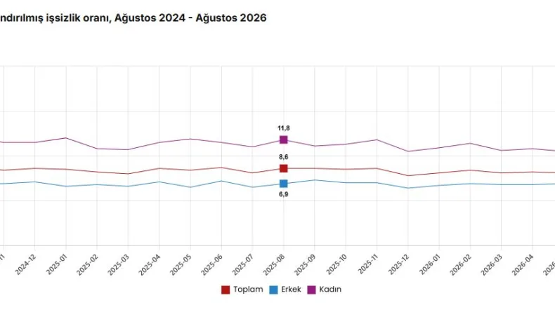 TÜİK: İşsizlik oranı yüzde 0,3 azaldı
