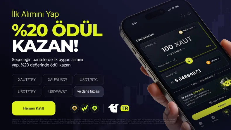 WhiteBIT TR’de kripto işleminin yüzde 20’si hediye