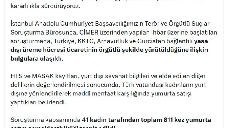 Yasa dışı üreme hücresi ticaretine operasyon; 36 gözaltı