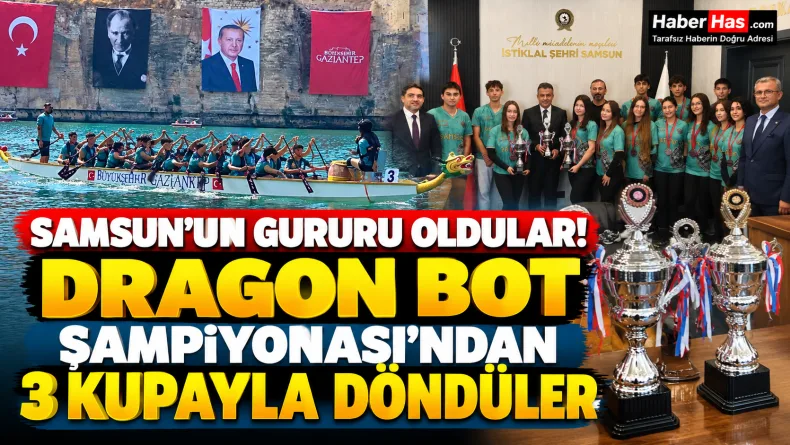 Samsun’un gururu oldular! Dragon Bot Şampiyonası’ndan 3 kupayla döndüler