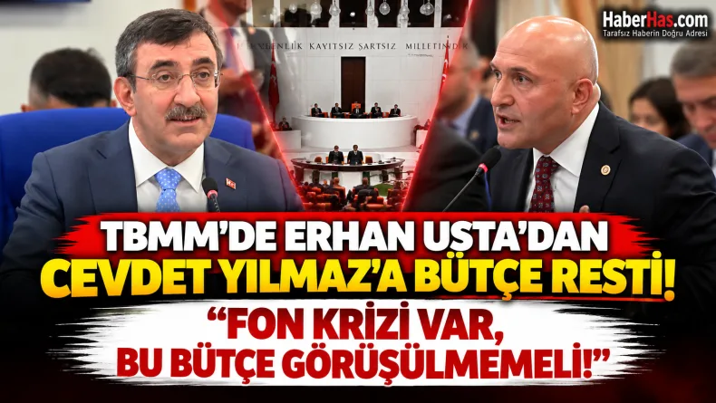 Erhan Usta, Cevdet Yılmaz, 2027 bütçesi, fon krizi, Samsun milletvekili, Mehmet Muş, TBMM Plan ve Bütçe Komisyonu, yatırım fonları