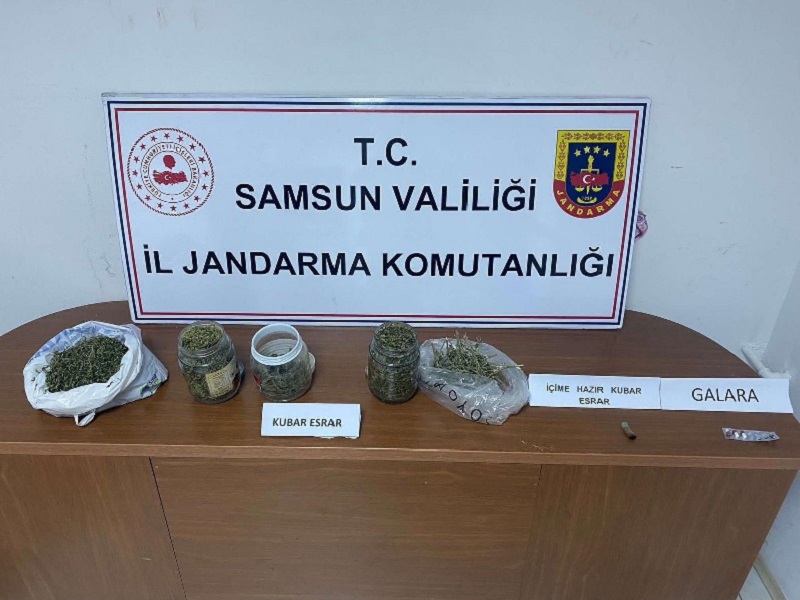 Samsun’da 2 kilo 340 gram esrar geçirildi, 1 kişi yakalandı