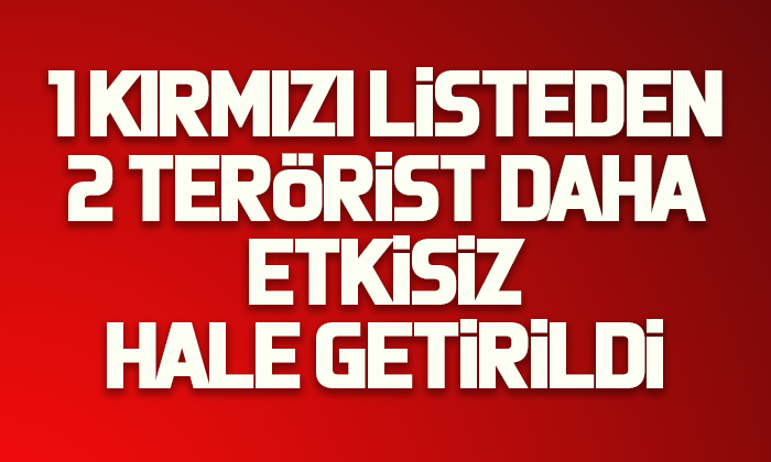 1 Kırmızı listeden 2 terörist daha etkisiz hale getirildi