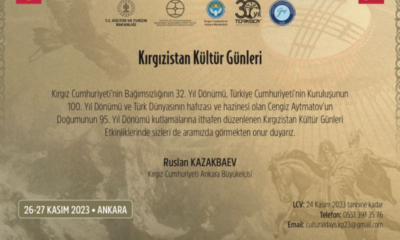 Kırgızistan Kültür Günleri 26 Kasım’da başlıyor