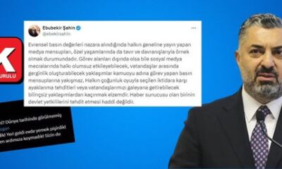 Haber sunucusu olan birinin devlet yetkililerini tehdit etmesi haddi değildir