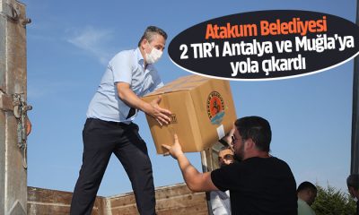 Atakum Belediyesi 2 TIR’ı Antalya ve Muğla’ya yola çıkardı