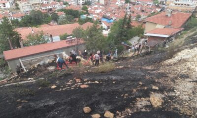 Beypazarı’nda çıkan yangın mahalle halkını korkuttu