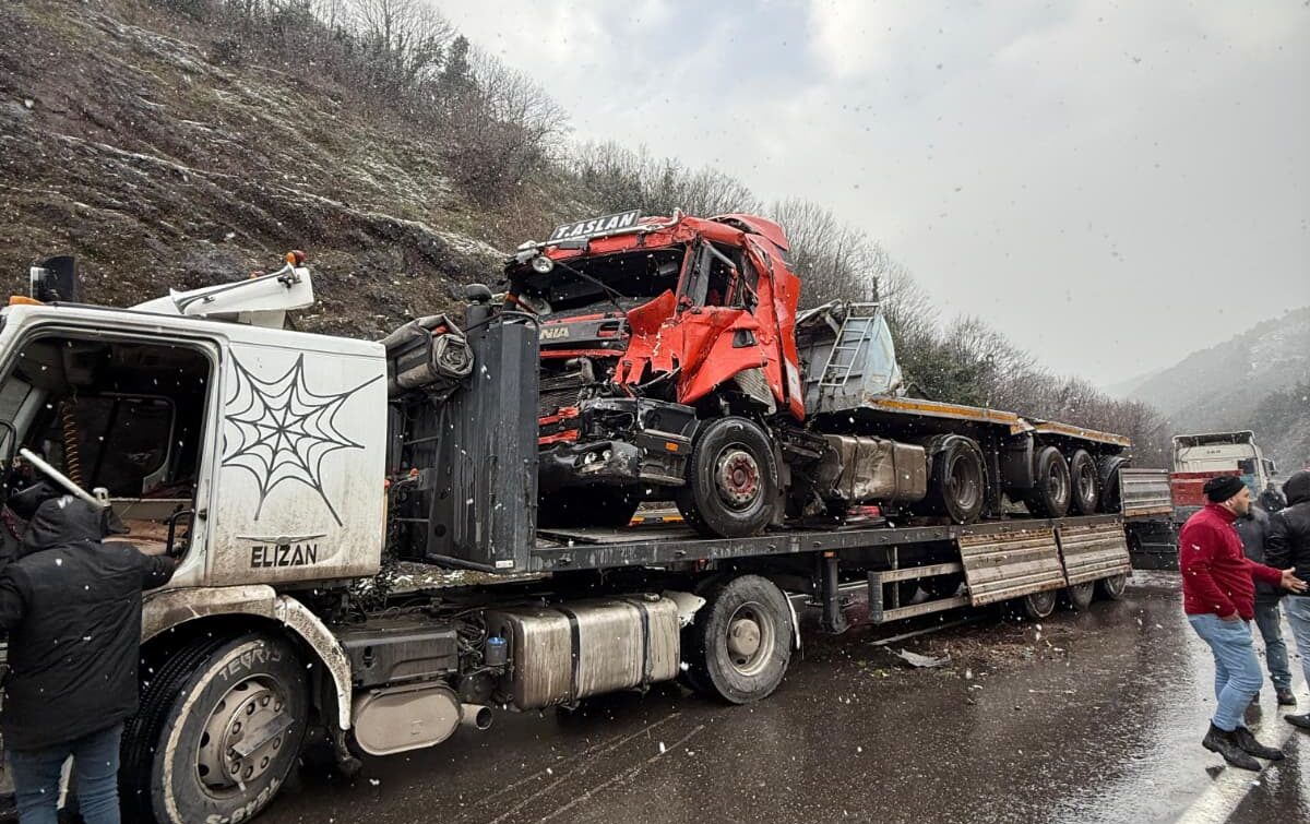 Alkollü sürücünün kullandığı TIR, uçuruma devrildi