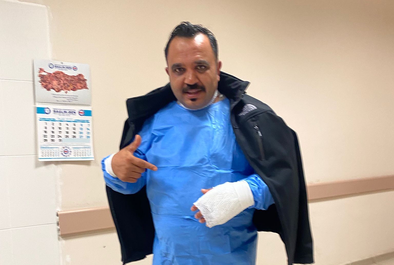 Soğuk havayı test etmek isterken kendini yaktı