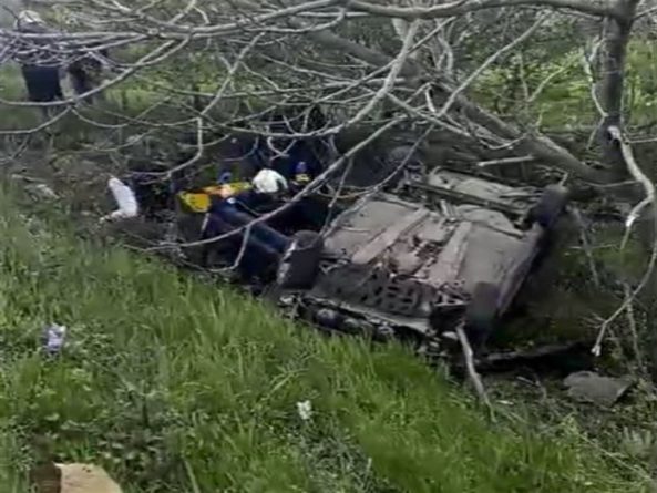 Samsun’da otomobil şarampole devrildi: 1 yaralı