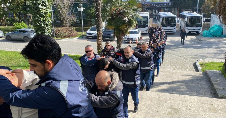Samsun merkezli 3 ilde suç örgütü operasyonu; 25 suç makinesi gözaltına alındı