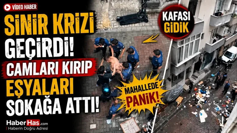 Annesine Öfkelendi, Camları Kırıp Eşyaları Sokağa Attı