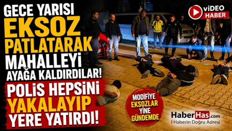 Gece Yarısı Eksoz Patlatarak Mahalleyi Ayağa Kaldırdılar! Polis Hepsini Yakalayıp Yere Yatırdı-donusturuldugu-kaynak-png
