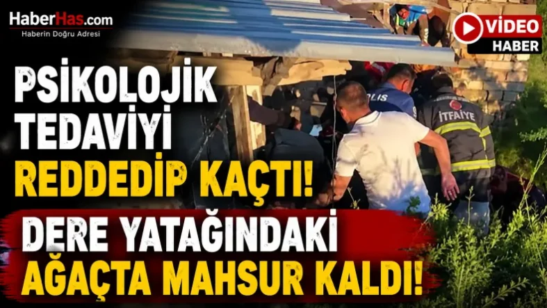 Psikolojik Tedaviyi Reddedip Kaçtı! Dere Yatağındaki Ağaçta Mahsur Kaldı-donusturuldugu-kaynak-png (1)