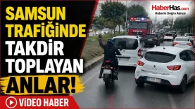 Samsun Trafiğinde Takdir Toplayan Anlar! İtfaiye Aracına Yol Açtı-donusturuldugu-kaynak-png