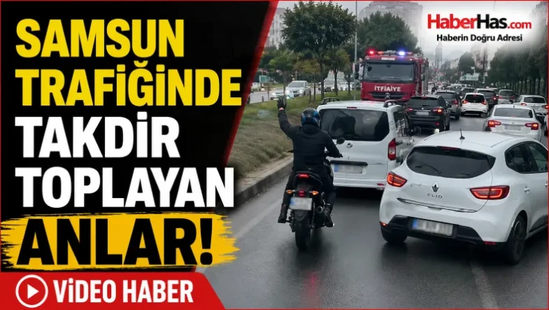 Samsun Trafiğinde Takdir Toplayan Anlar! İtfaiye Aracına Yol Açtı-donusturuldugu-kaynak-png