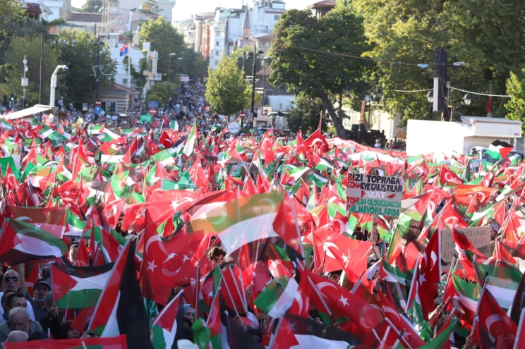 Ayasofya’da Büyük Gazze Mitingi