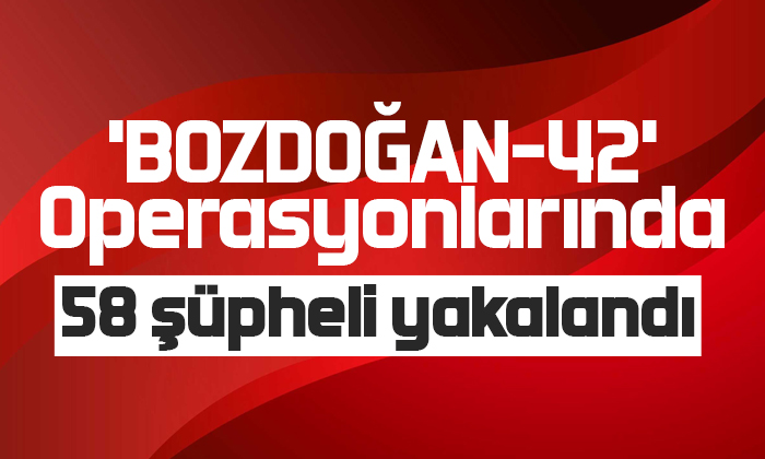 ‘BOZDOĞAN-42’ Operasyonlarında 58 şüpheli yakalandı