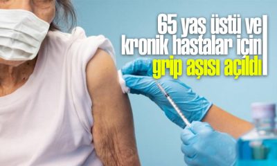 65 yaş üstü ve kronik hastalar için grip aşısı açıldı
