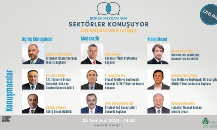 Borsa meydanında zeytinyağında taklit ve tağşiş konuşulacak