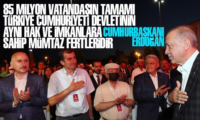 Erdoğan Millî Birlik ve Beraberlik Çalışması yürüttüklerini kaydetti