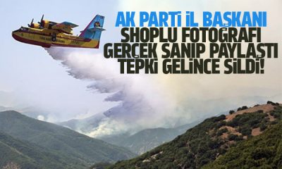 AK Parti Tunceli İl Başkanı’ndan shoplu yangın paylaşımı
