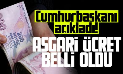 Cumhurbaşkanı Erdoğan açıkladı! Asgari ücret belli oldu