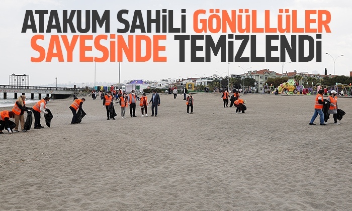 Başkan Deveci ile gönüllülerden sahil temizliği 