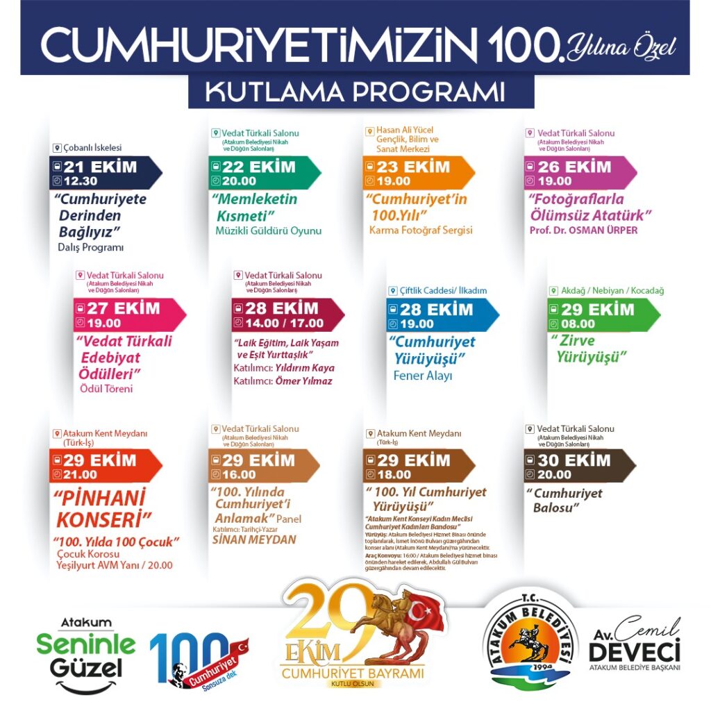 Atakum Belediyesi’nden 100. yıla özel program