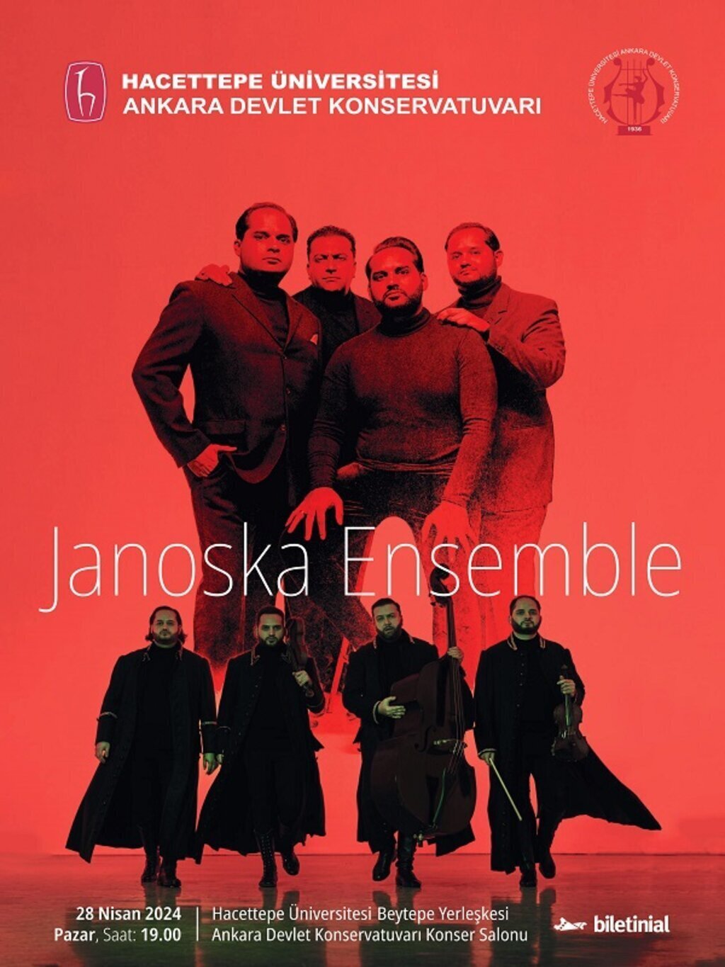 Altin Plak odullu Janoska Ensemble 28 Nisanda Ankarada