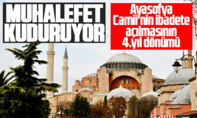 Fethin sembolü Ayasofya Camii’nin ibadete açılmasının 4.yıl dönümü