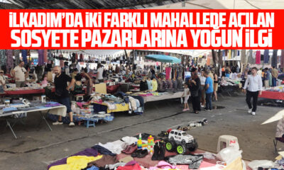 Aynı gün iki farklı mahallede açılan sosyete pazarlarına yoğun ilgi