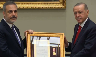 Erdoğan Fidan’a Üstün Hizmet Madalyası Verdi