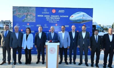 Bakan Uraloğlu, Mersin-Adana-Osmaniye-Gaziantep Hızlı Tren Hattı’nda incelemelerde bulundu