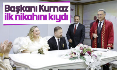 Başkan Kurnaz ilk nikahını kıydı