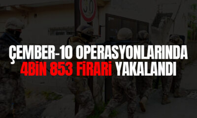 ÇEMBER-10 Operasyonlarında 4 bin 853 firari yakalandı