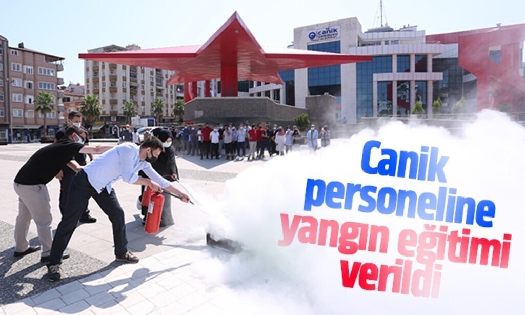 Canik personeline yangin egitimi verildiq