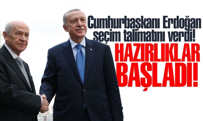 Cumhurbaşkanı Erdoğan seçim talimatını verdi! Hazırlıklar başladı