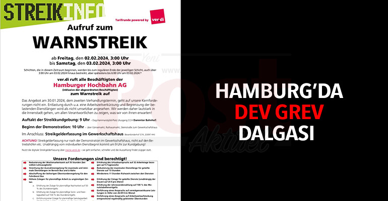 Hamburg’da dev grev