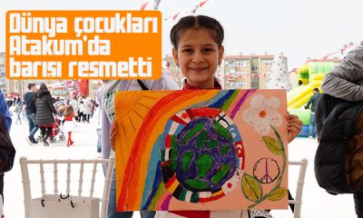 Dünya çocukları Atakum’da barışı resmetti 