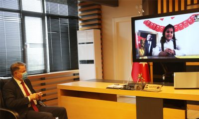 Cemil Deveci;  Makamını minik başkan Şencan’a  telekonferansla devretti