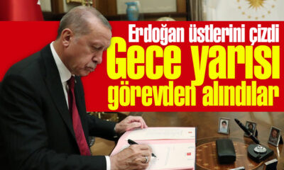 Cumhurbaşkanı Recep Tayyip Erdoğan imzası ile görevden alındılar
