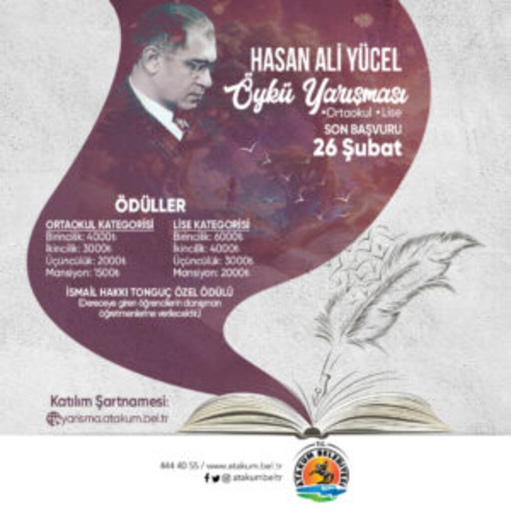 HASAN ALI YUCEL OYKU YARISMASI BASVURULARI BASLADI